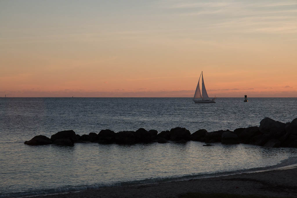 Sunset at Fort Zachary Taylor State Park in Key West