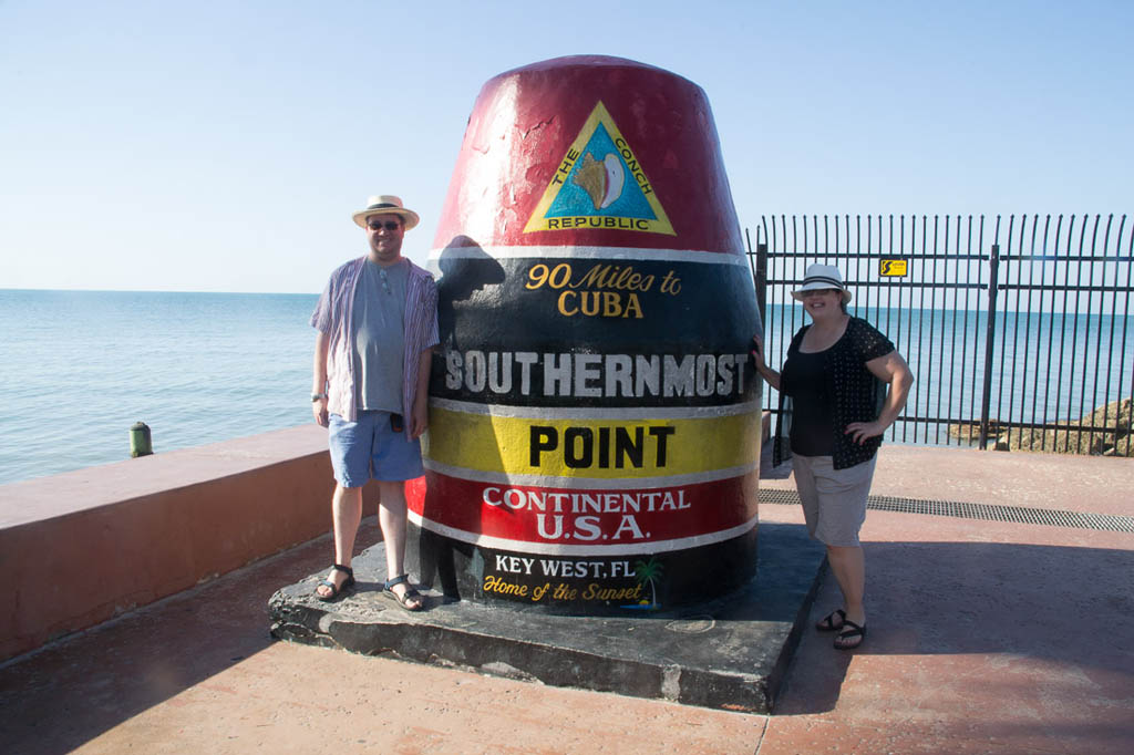 Ken and I at the Southernmost Point in the Continental USA - Key West