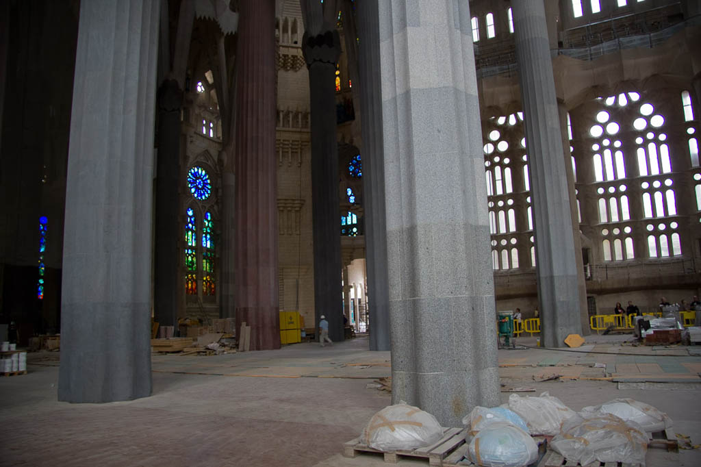Construction Inside Sagrada Familia