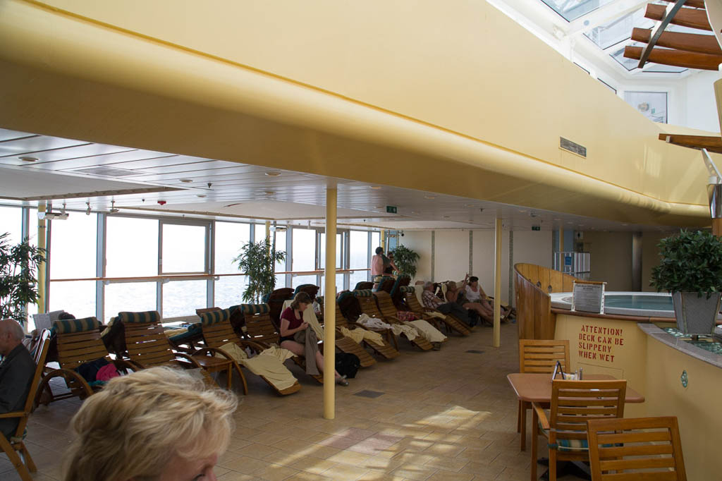 Adults only pool area on cruise