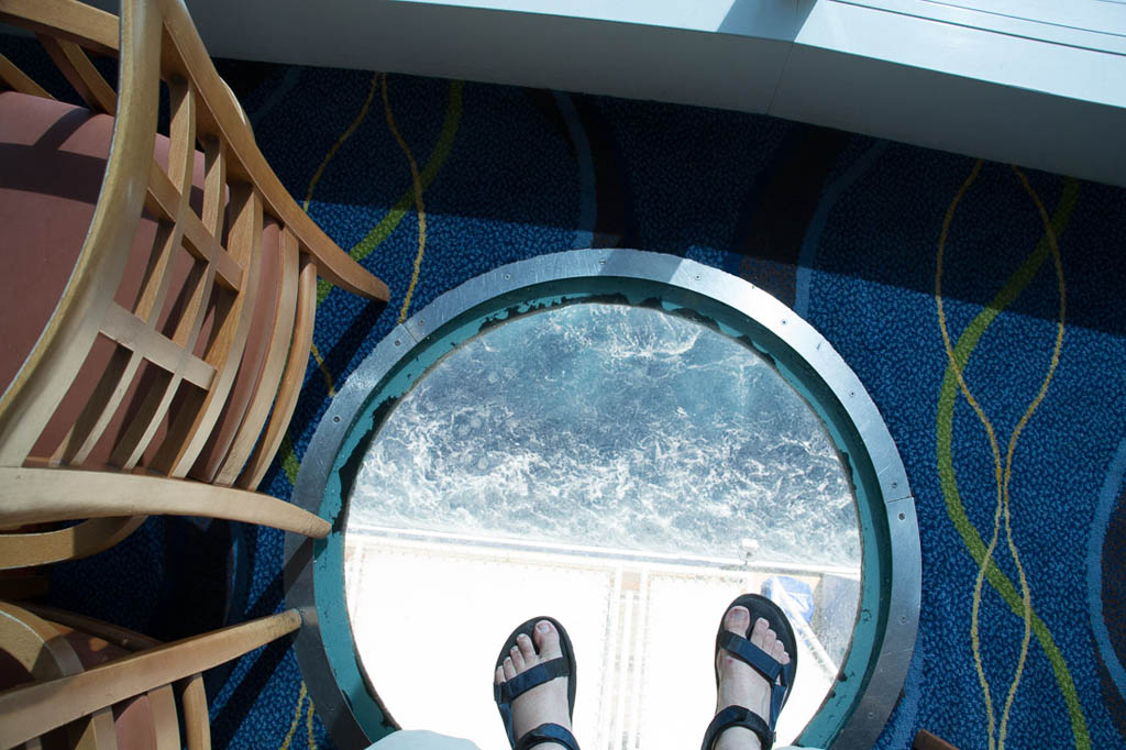 Small glass floor on Celebrity Constellation