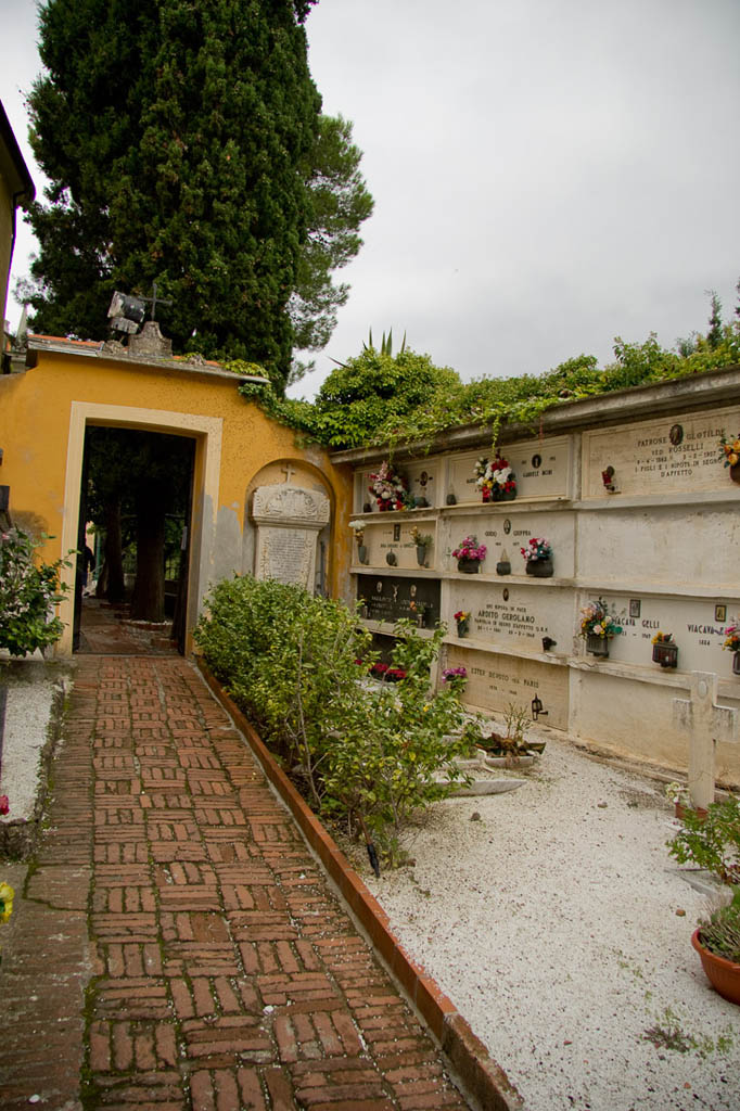 Cemetery behind San Giorgio Church in Portofino