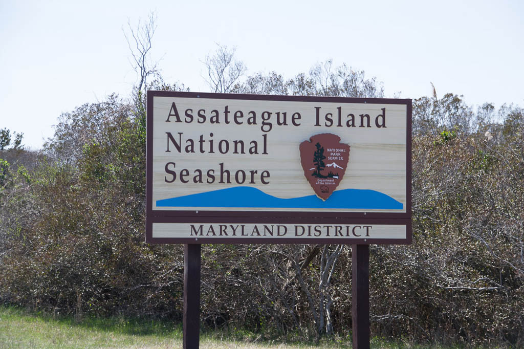 Sign for Assateague Island National Seashore
