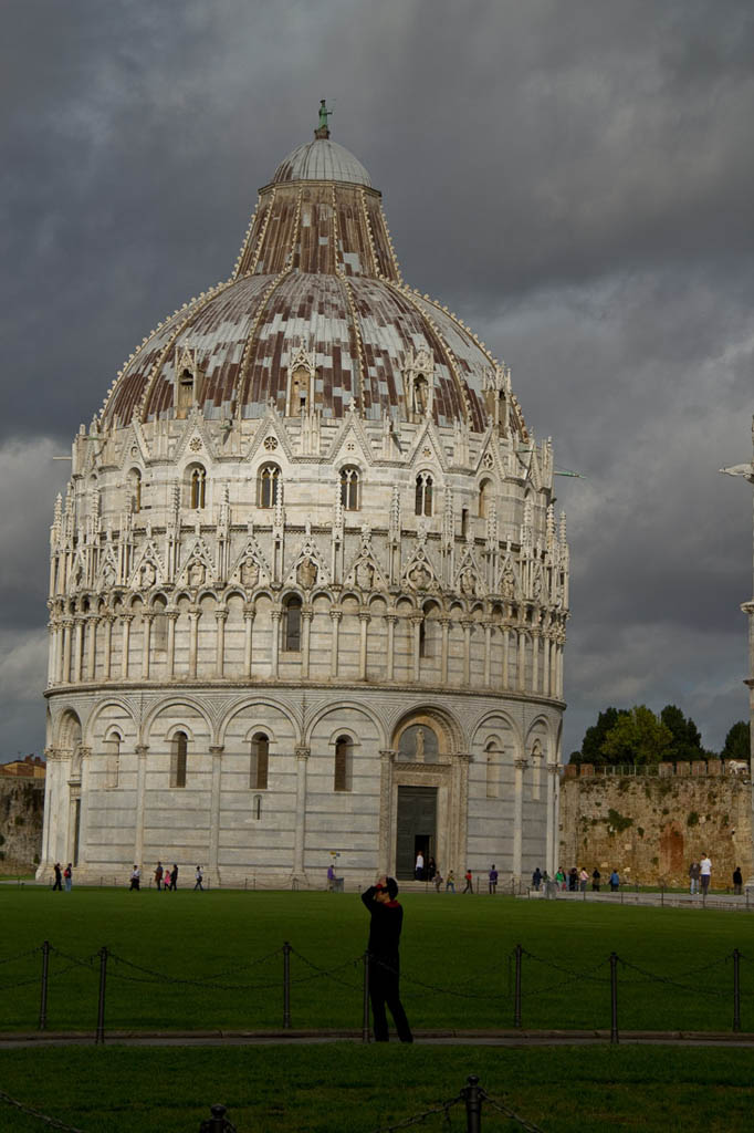 Baptistry next to Leaning Tower of Pisa