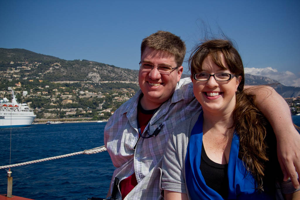 Ken and I on in Villefranche