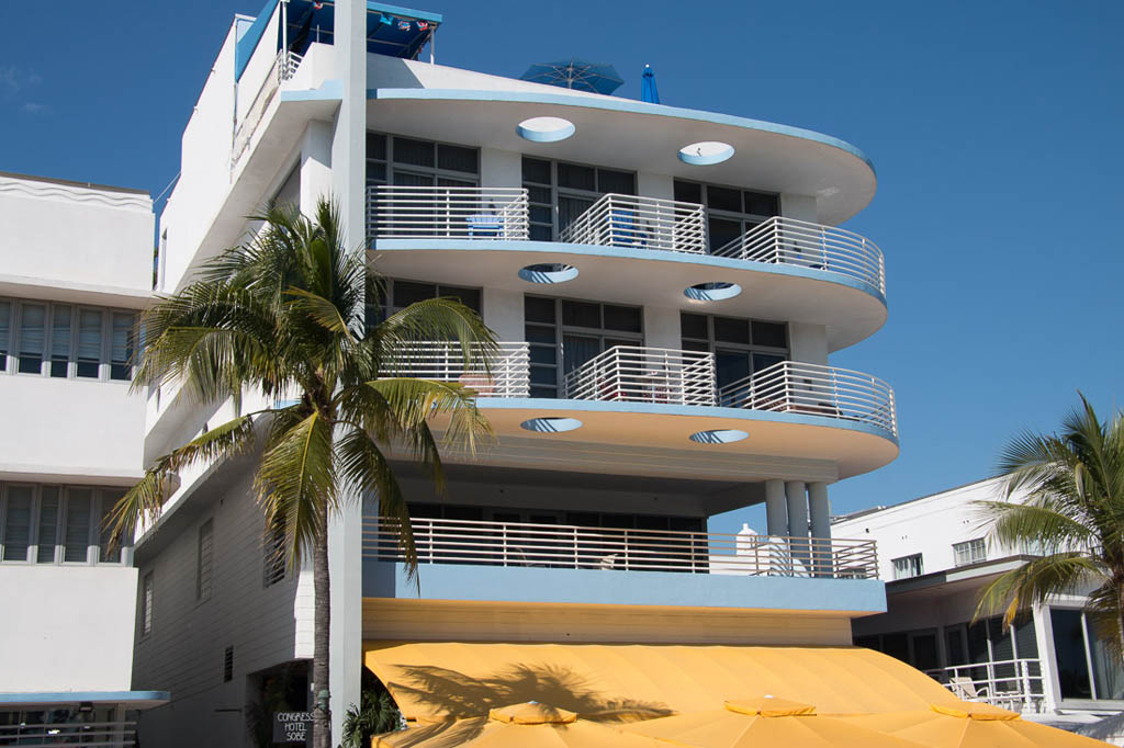 Art Deco style buildings in Miami Beach