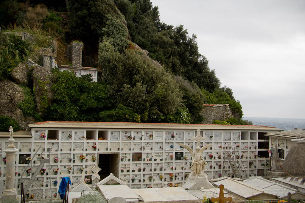 Cemetery behind San Giorgio Church in Portofino