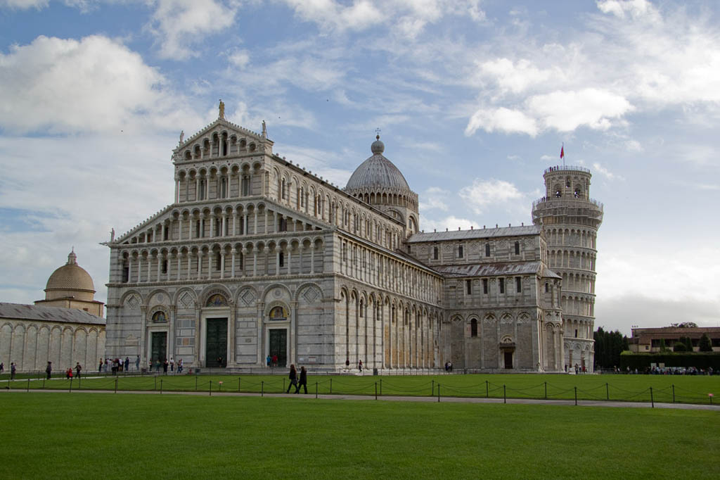 Duomo next to the Leaning Tower of Pisa