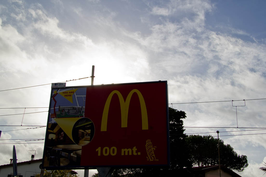 McDonald’s next to Leaning Tower of Pisa