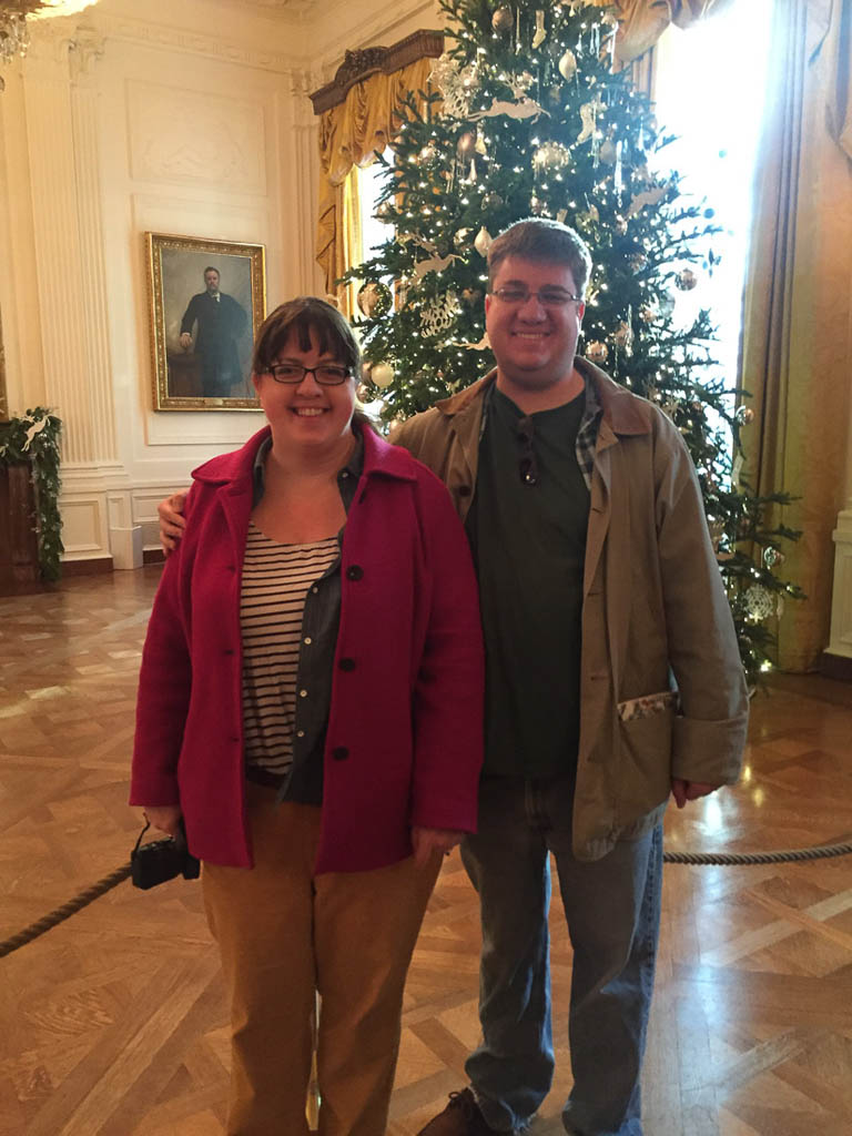 Ken and I at White House for Christmas Tour