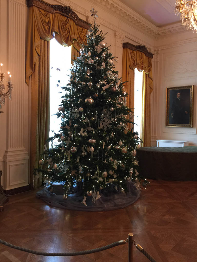 Christmas trees on White House Tour