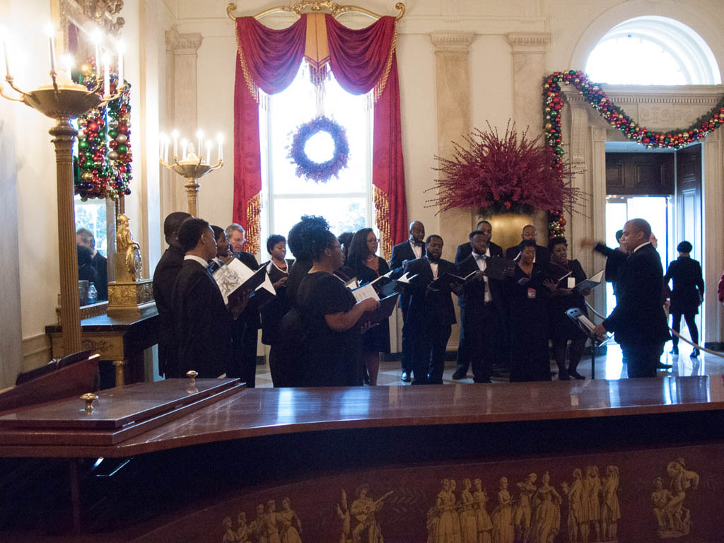 Choir during White House Christmas Tour