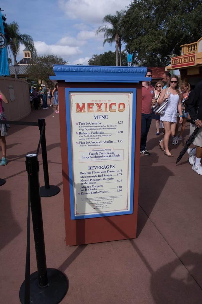 Mexico Booth Menu at EPCOT Food and Wine Festival