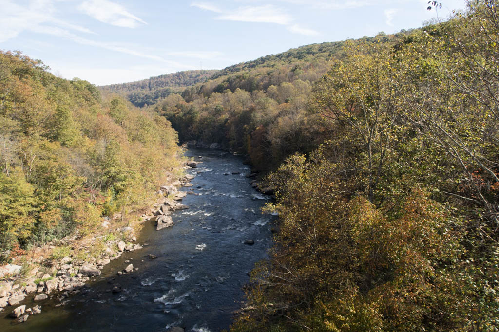 Views from high bridge at Ohiopyle State Park