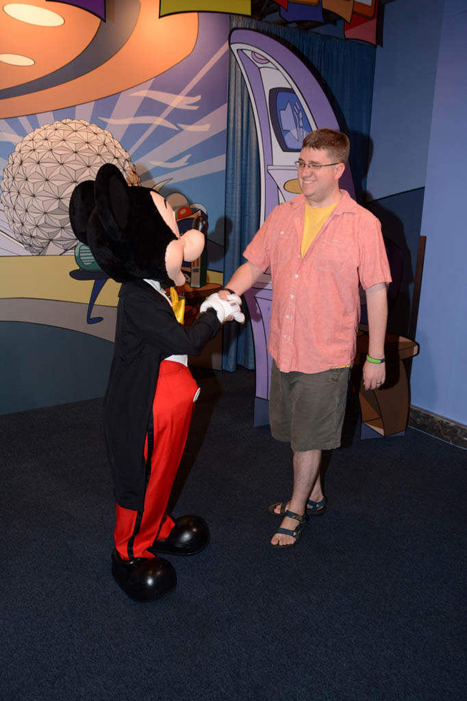 Ken greeting Mickey Mouse