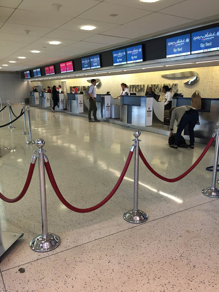 Check-in counter for Cathay Pacific and other international departures