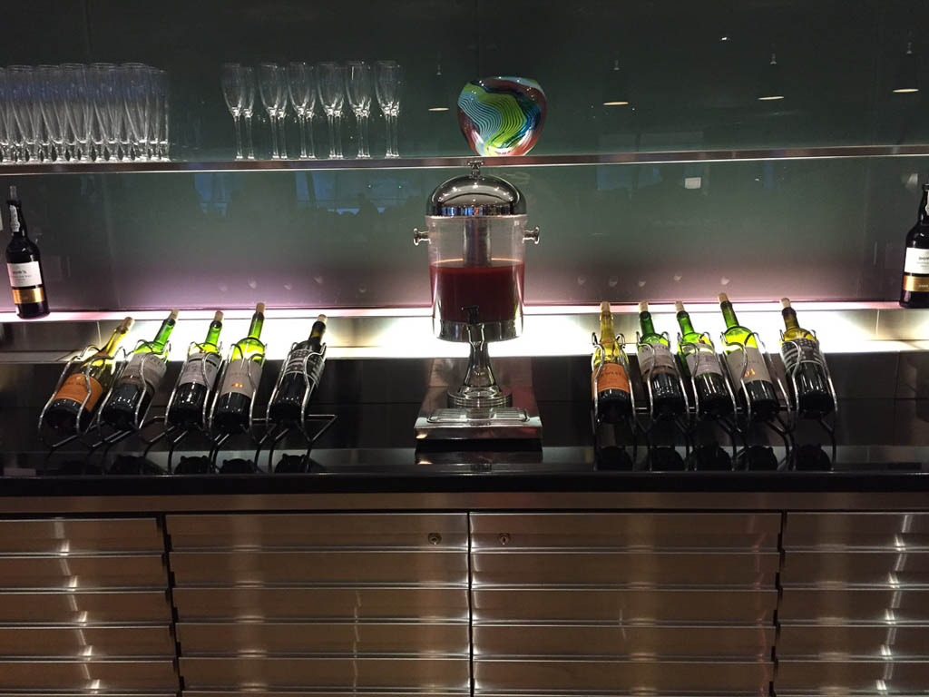 Alcohol at British Airways Business Class Lounge at JFK