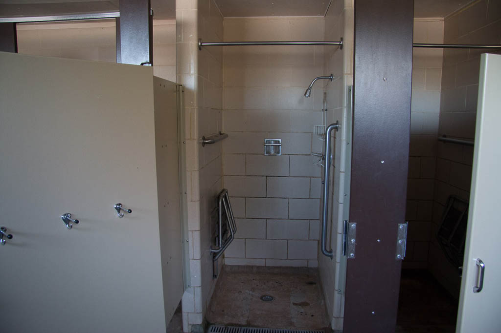 Restrooms at campsite