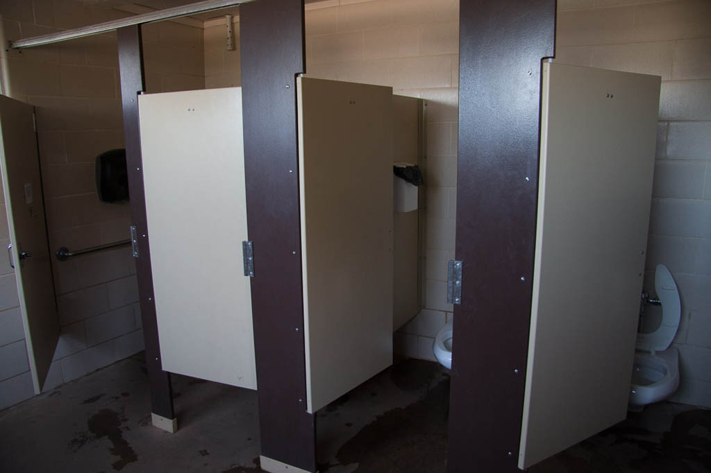 Restrooms at campsite