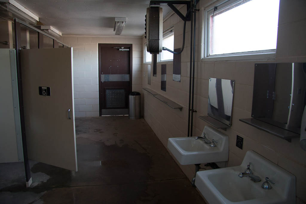 Restrooms at campsite