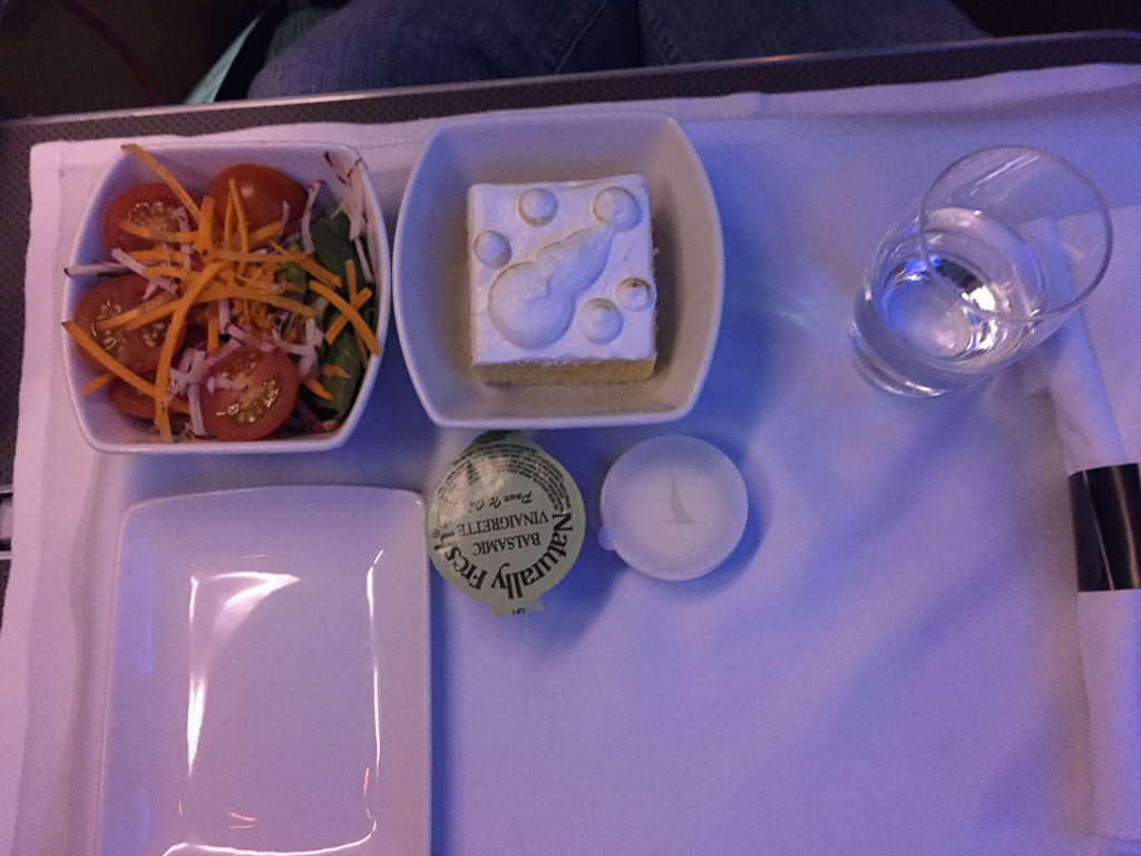 Meal tray on Cathay Pacific Business Class