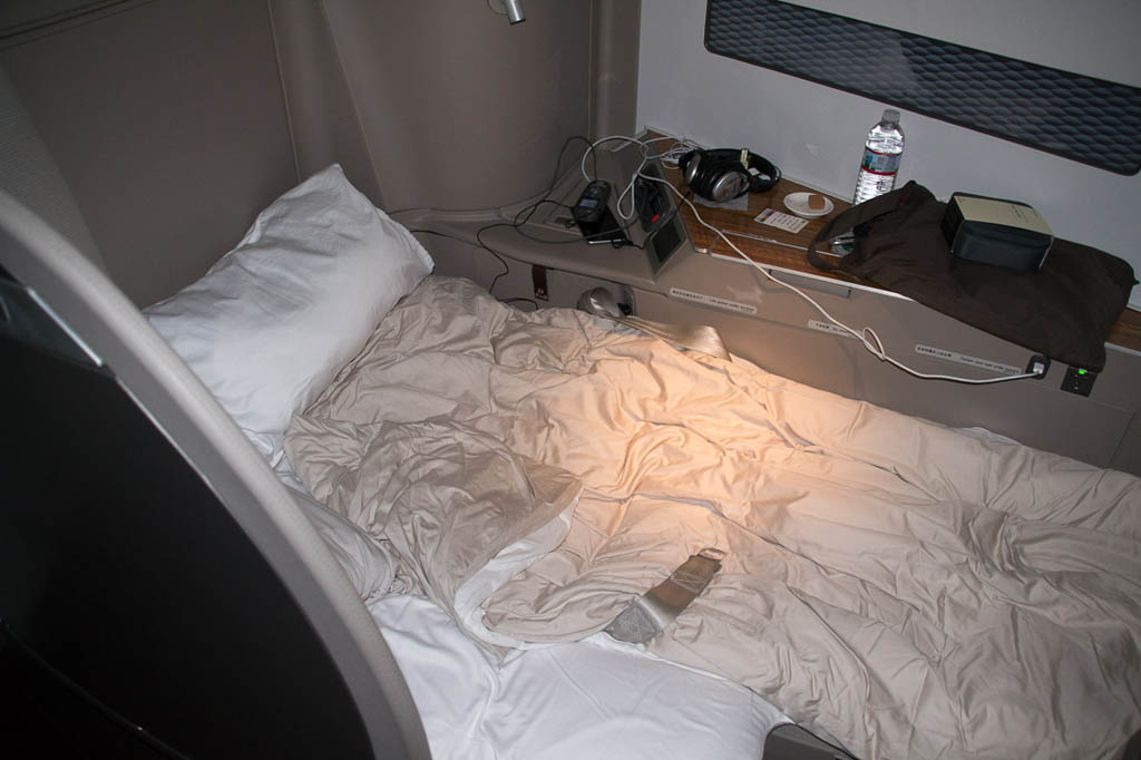 Cathay Pacific First Class Lay Flat Bed