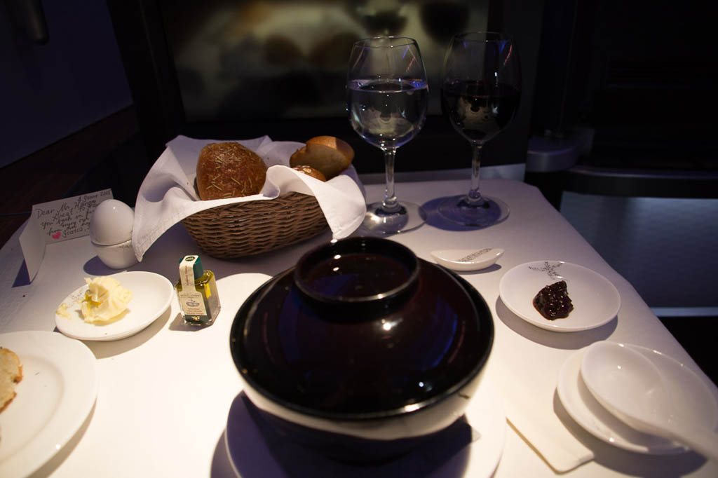 Cathay Pacific First Class Dining