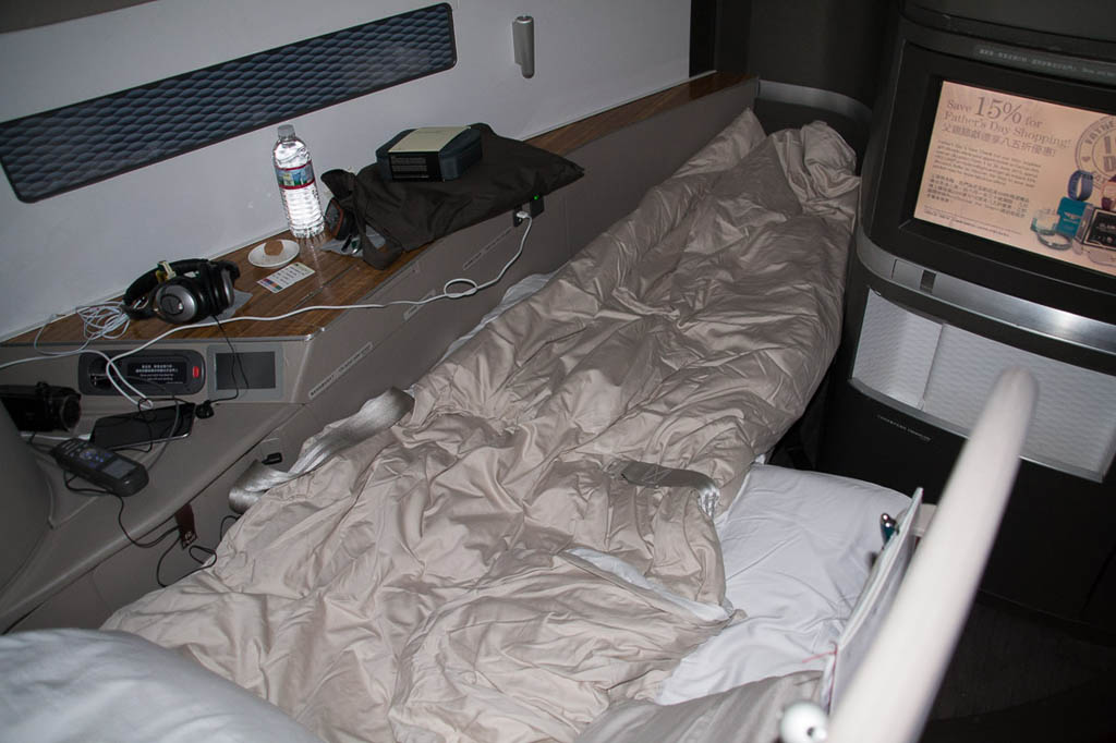 Cathay Pacific First Class Lay Flat Bed