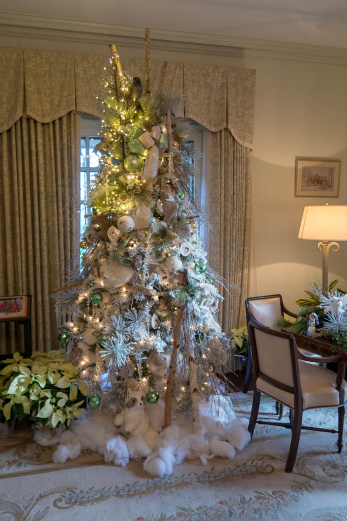 DeGolyer House at Dallas Aboretum decorated for Christmas