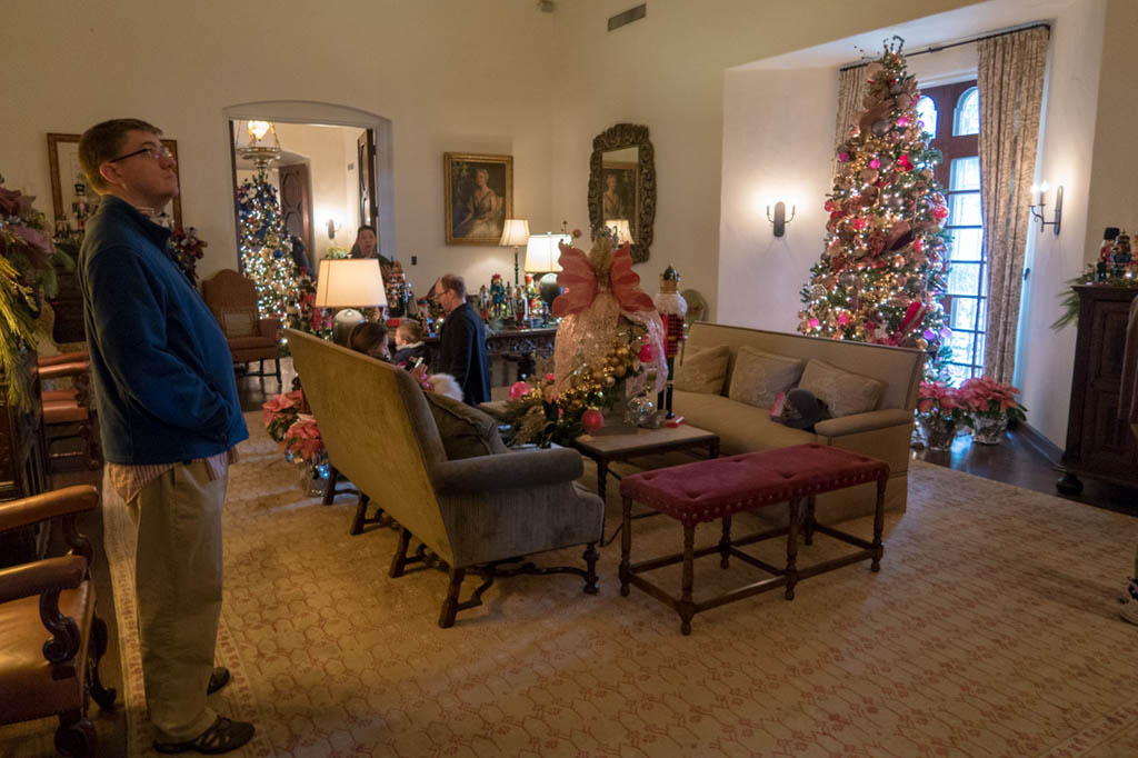 Christmas decorations at DeGoyler house