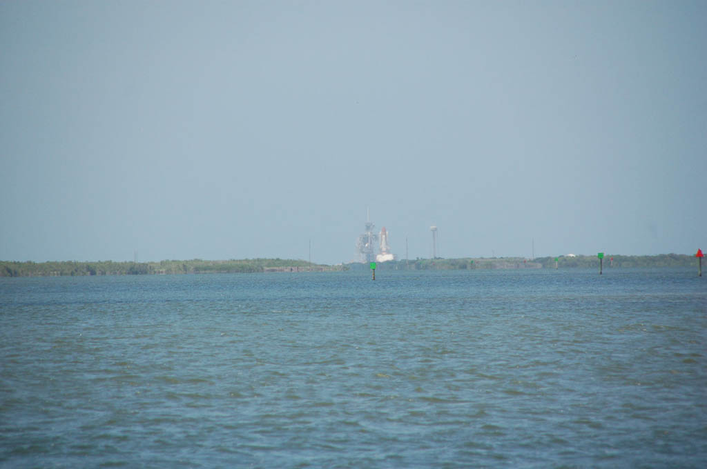 Shuttle beginning to launch