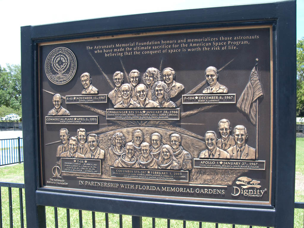 wall of remembrance at Kennedy Space Center