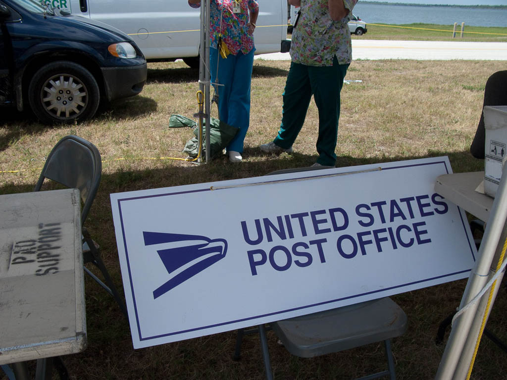 Post office at shuttle launch