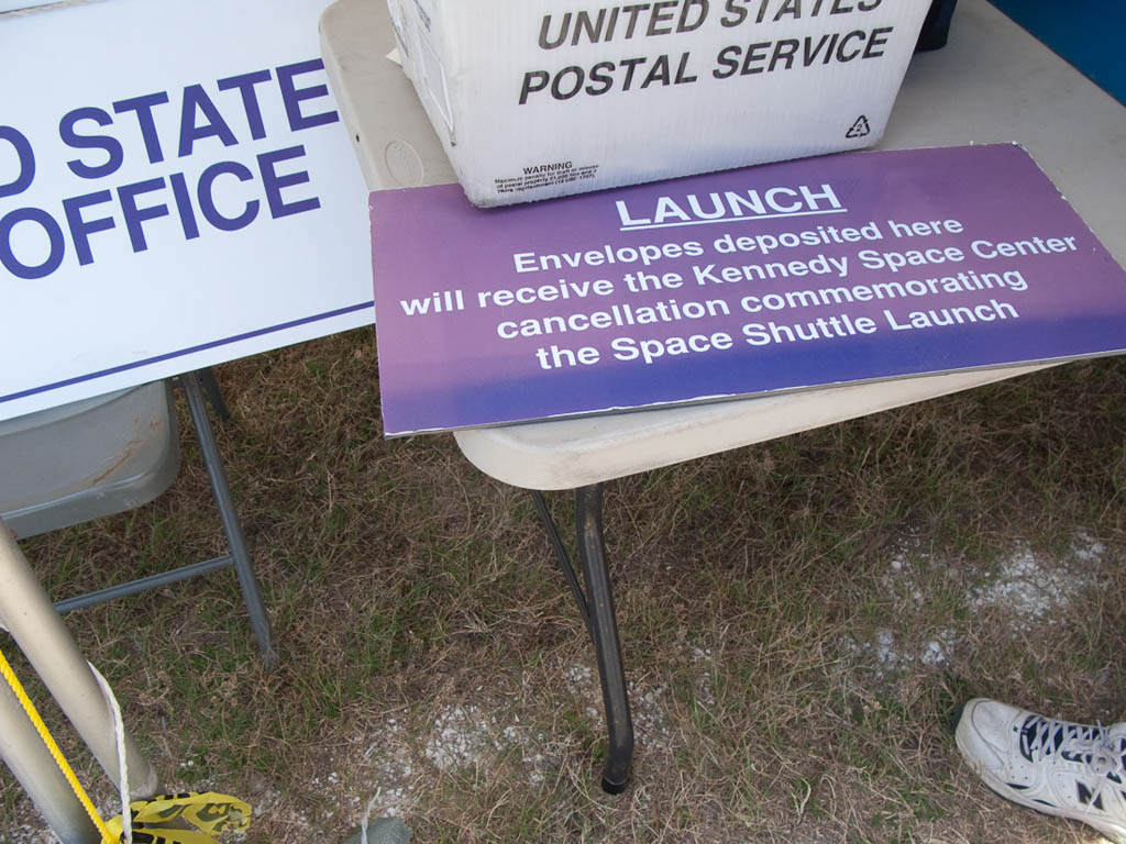 Post office at shuttle launch