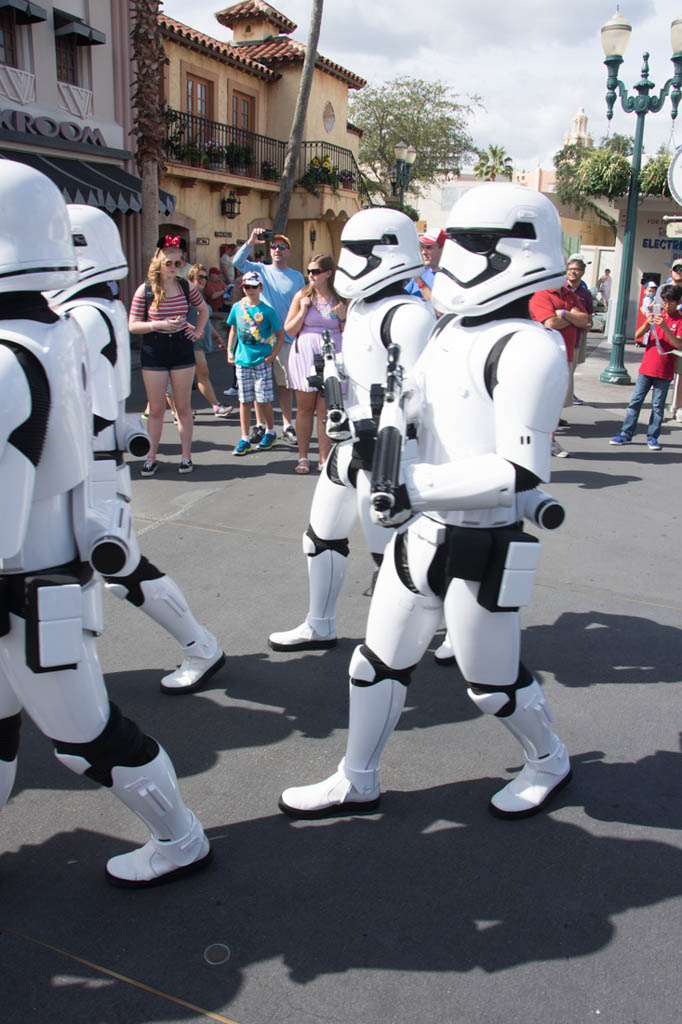 Stormtroopers march at Hollywood Studios