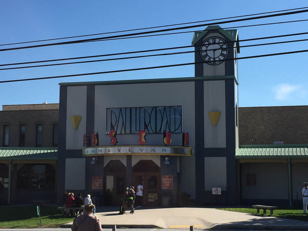 Outside the Pennsylvania Railroad Museum