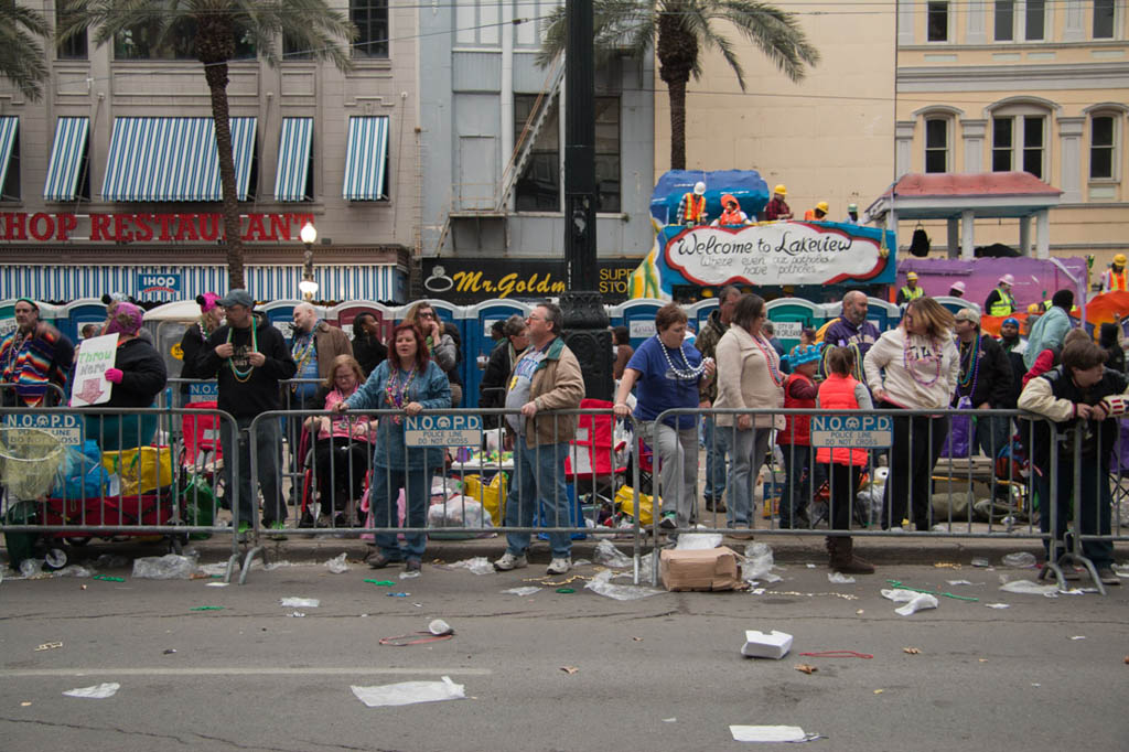 Neutral ground during Mardi Gras