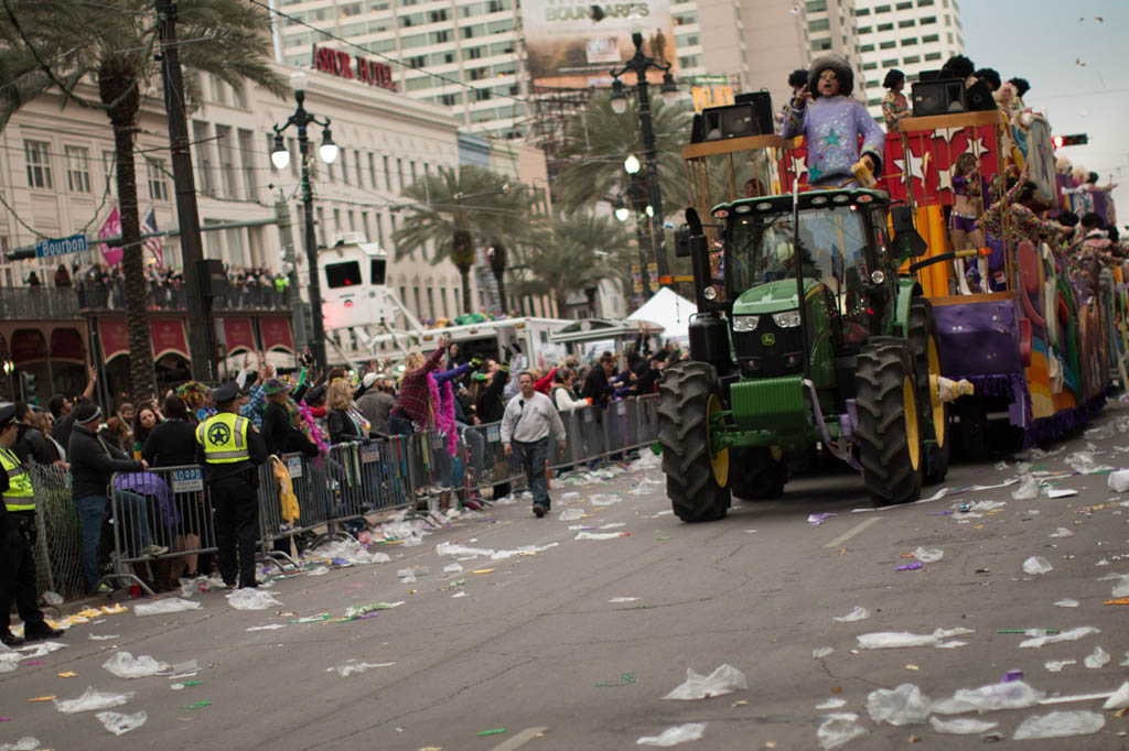 Neutral ground during Mardi Gras