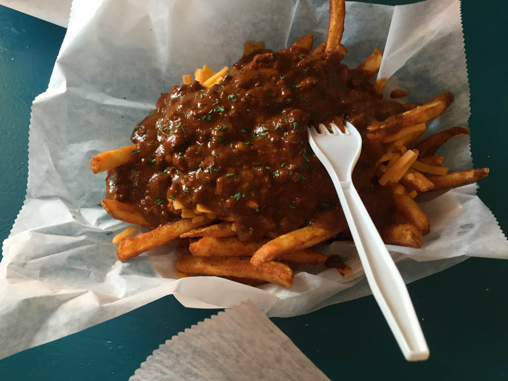 Chili fries at Dat Dog