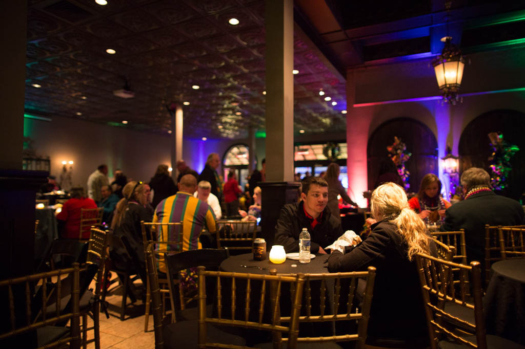 Inside Bourbon Vieux during Mardi Gras Balcony Party