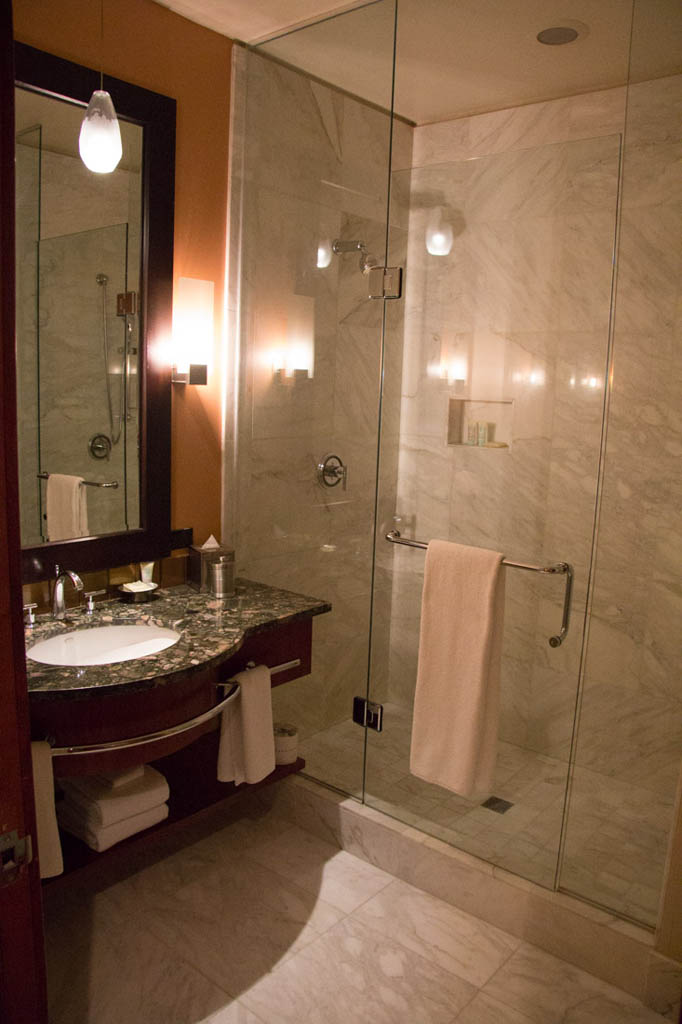 Bathroom at Grand Hyatt Seattle, 1 Bedroom King room