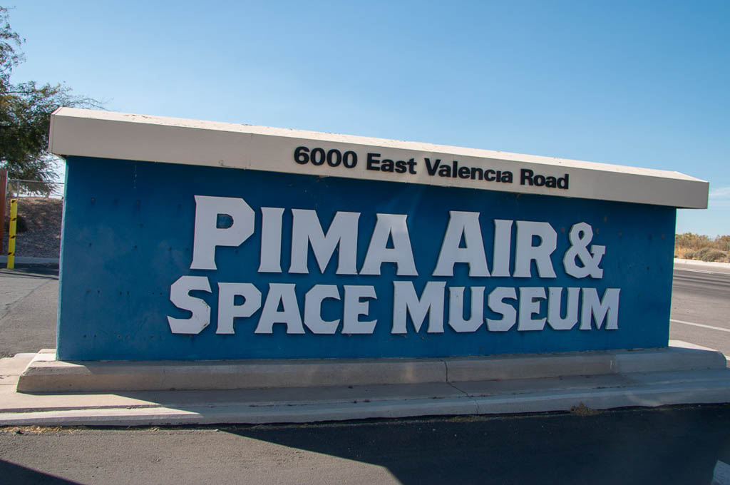 Sign at entrance to Pima Air and Space Museum
