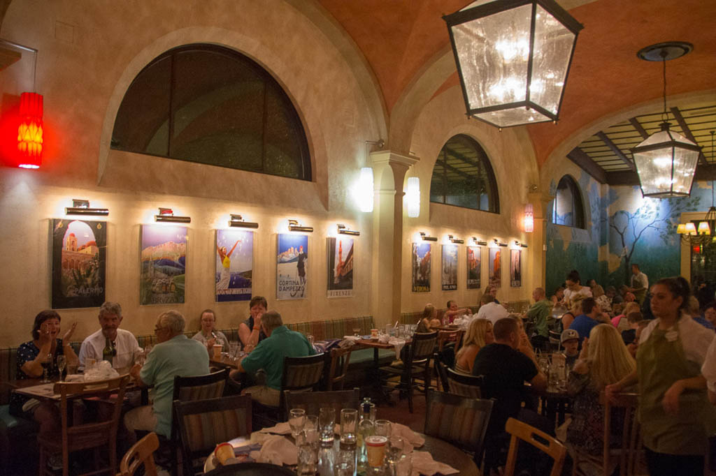 Inside Via Napoli at EPCOT