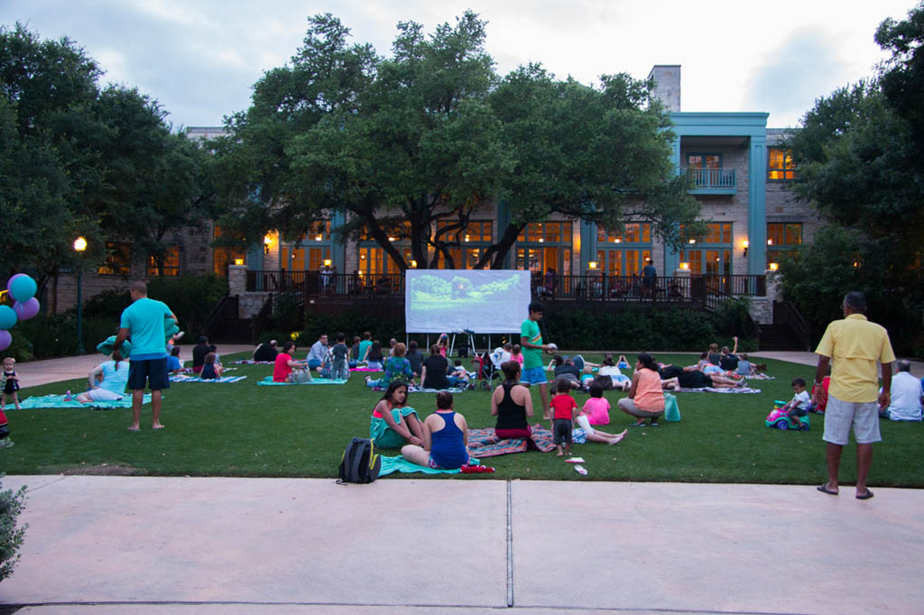 Outdoor movies at Hyatt Hill Country