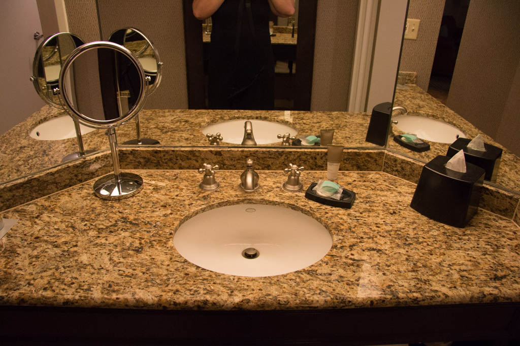 Bathroom in the 1 bedroom suite at Hyatt Hill Country Resort and Spa