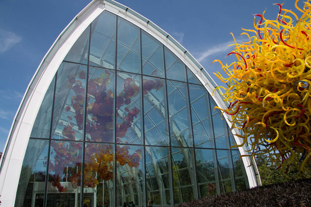 Chihuly Glasshouse as viewed from outside