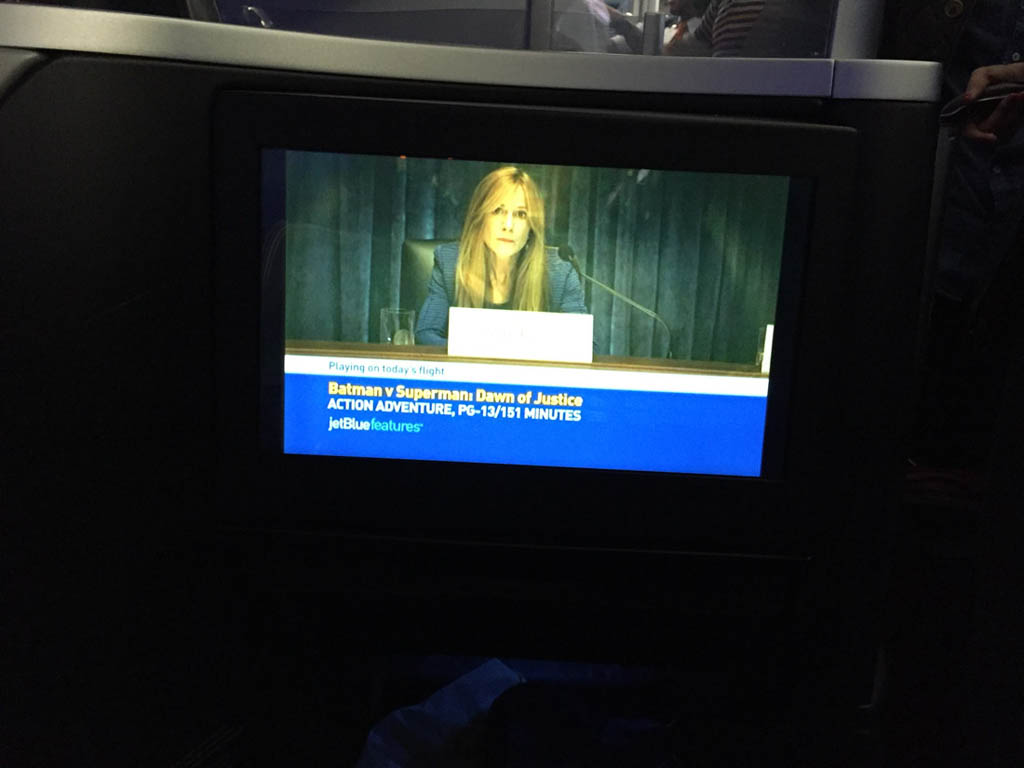 Inflight entertainment screen on JetBlue Mint | IFE