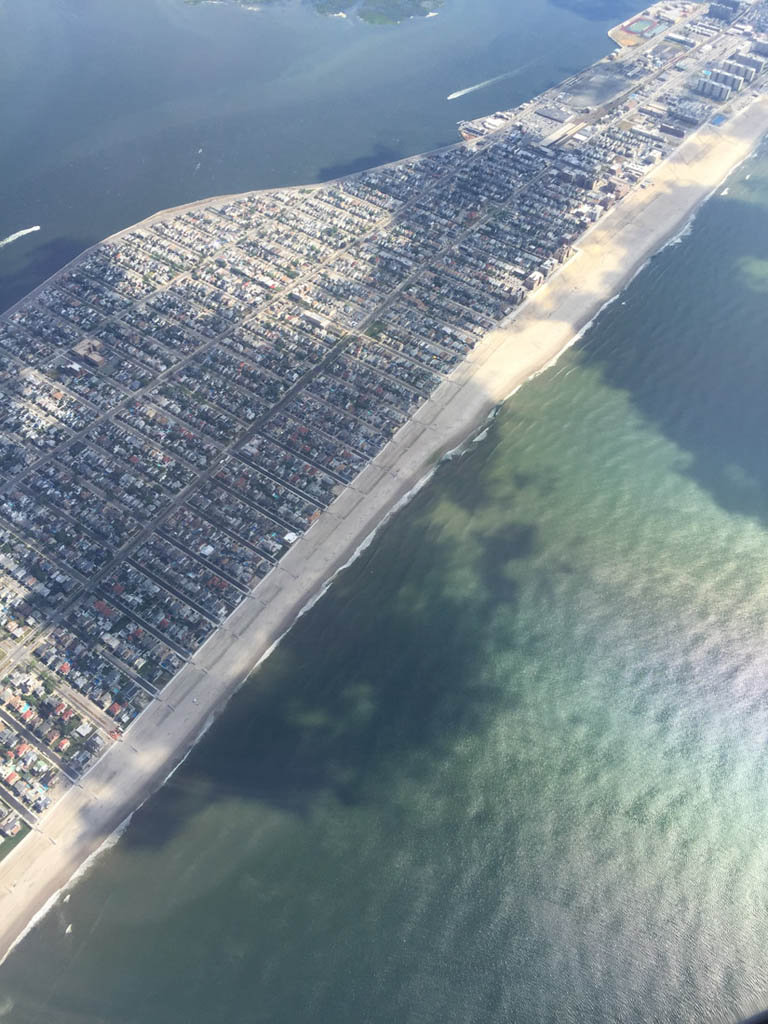 View of beach from airplane | JFK takeoff