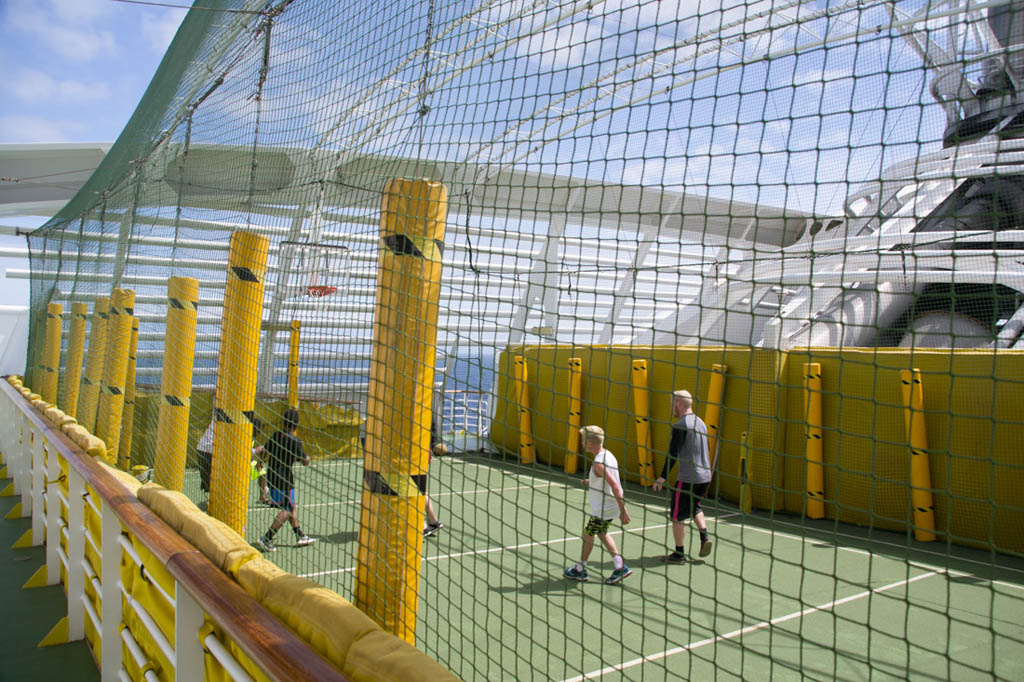 Basketball and soccer area on Ruby Princess.