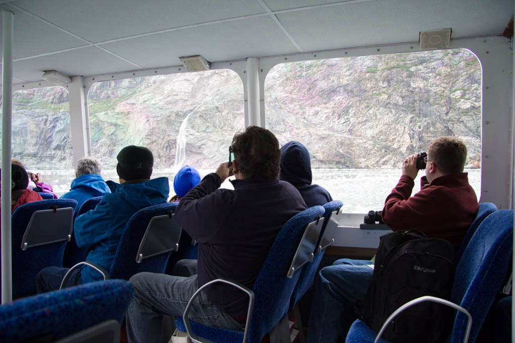 Small boat on Tracy Arm Fjord excursion | Alaska Cruise